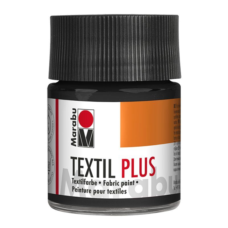 Marabu Peinture pour tissu Textil plus, 50 ml, noir 073