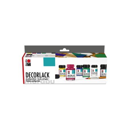Marabu Peinture acrylique Decorlack, set de démarrage 6x15ml