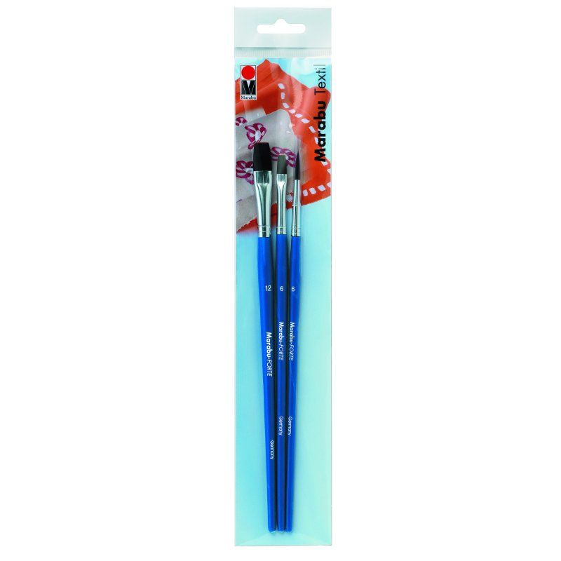 Marabu Set de pinceaux Textil, 3 pièces