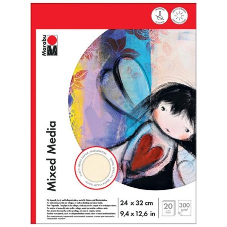 Marabu 1612000000074 Art paper pad 20 sheets