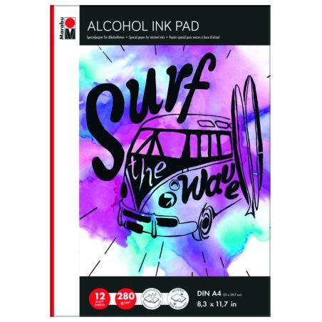 Marabu Alcohol Ink Pad Art paper pad 12 sheets