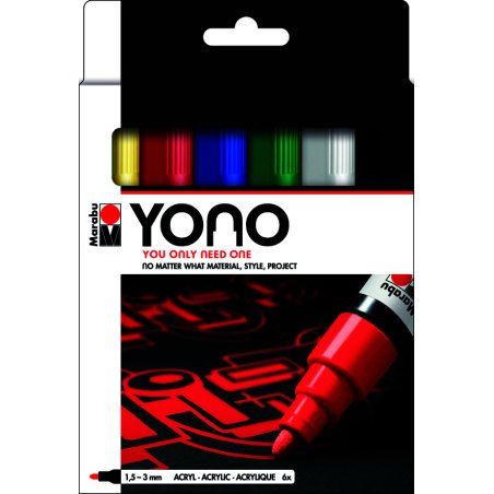 Marabu YONO Black, Blue, Green, Red, White, Yellow 1 pc(s)