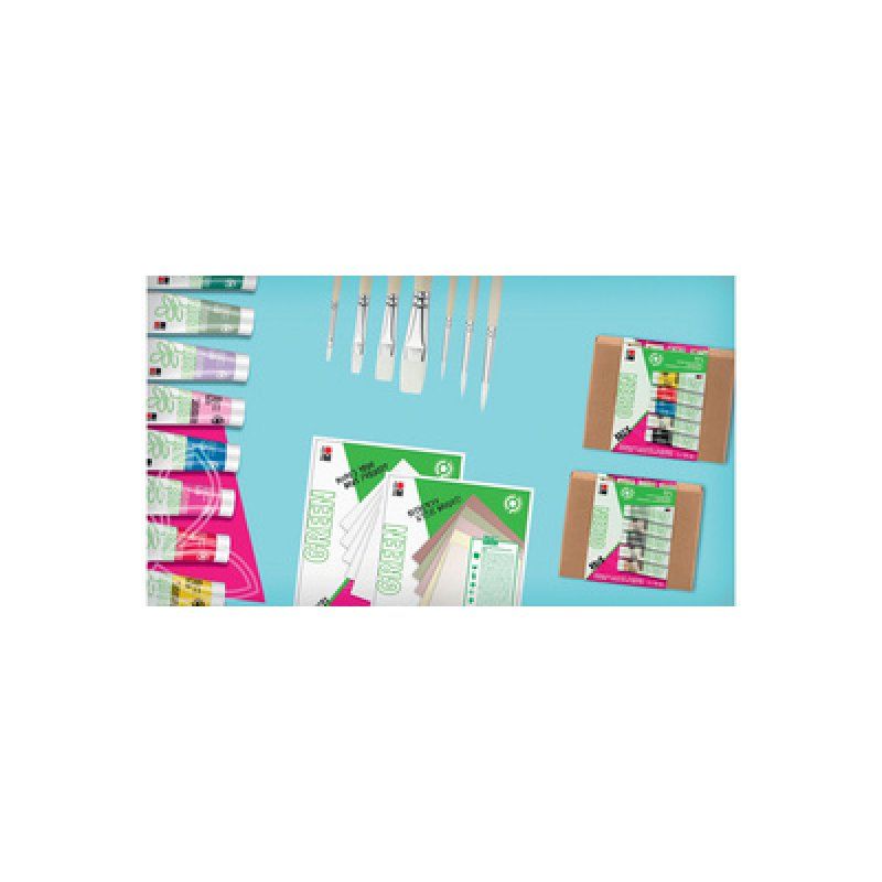 Marabu Green Bloc de papier Nature Mix, A4, en tons naturels