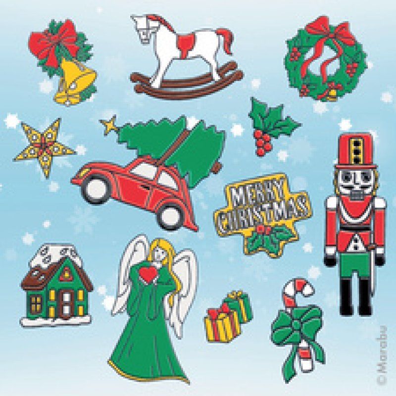 Marabu Kit Window Color "XMAS Traditional", 6 x 25 ml