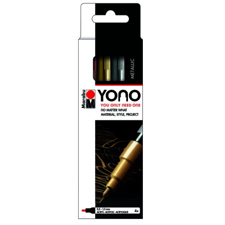 Marabu YONO Black, Gold, Rose, Silver 4 pc(s)