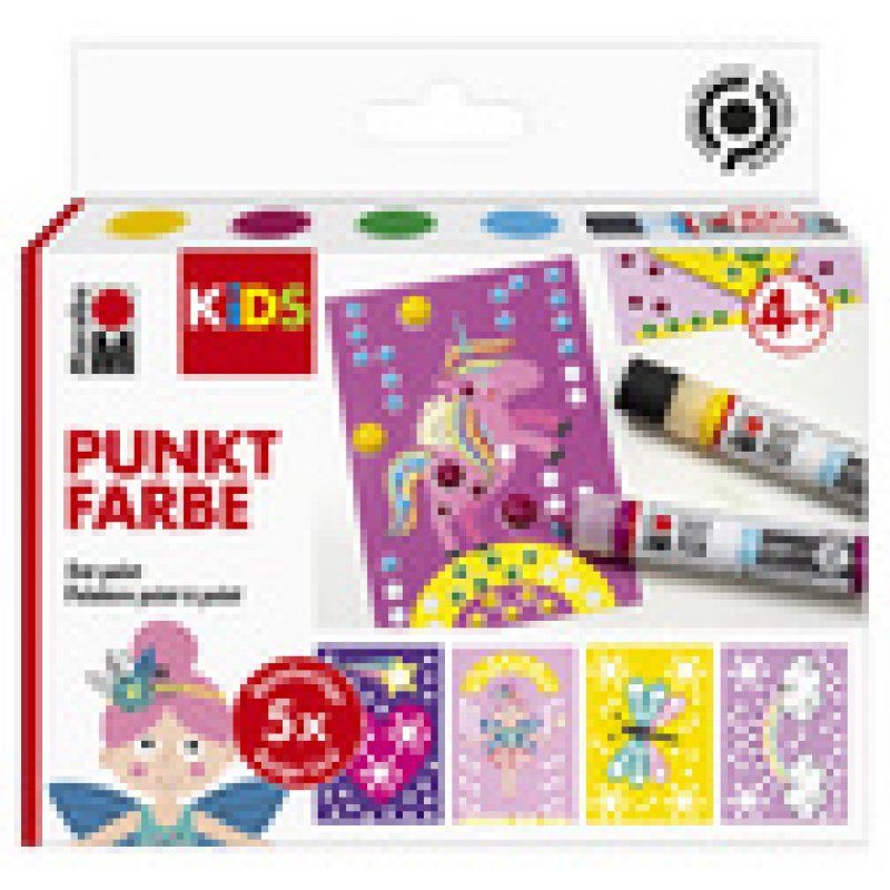 Marabu KiDS Set de peinture point à point Dot Pen "Licorne"