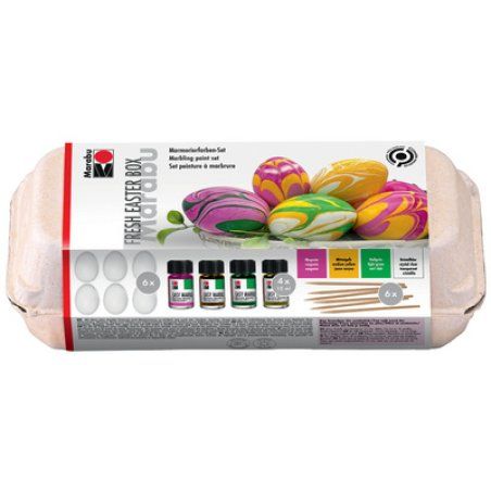 Marabu Kit de peinture à marbrer "Fresh Easter Box"