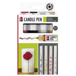 Marabu Marqueur Peinture pour bougie "Candle Pen", par 4