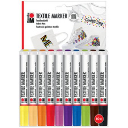 Marabu Marqueur pour tissu "Textile Marker", set de 10