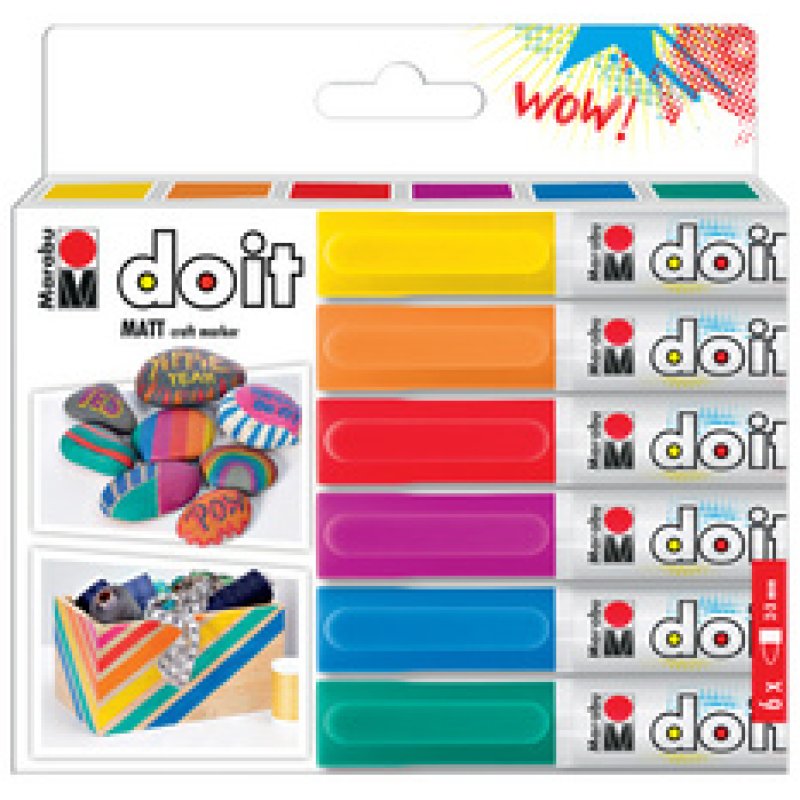 Marabu Marqueur acrylique DO IT Craftmarker, set de 6