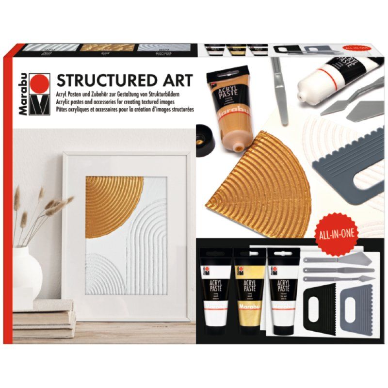 Marabu Kit de pâte acrylique STRUCTURED ART