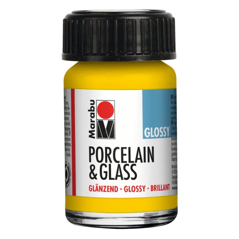 Marabu Peinture "Porcelain & Glass", brillant, 15 ml, jaune