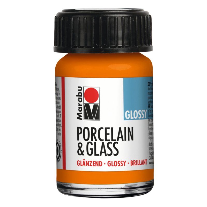 Marabu Peinture "Porcelain & Glass", brillant, 15 ml, orange