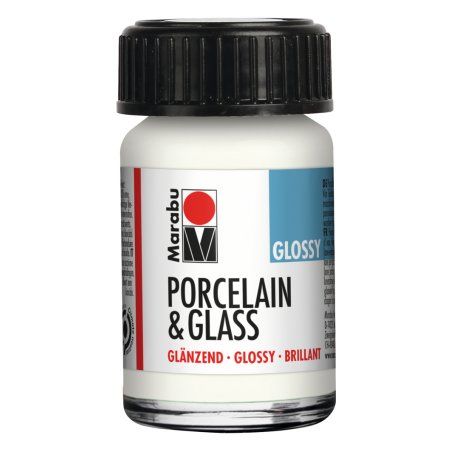 Marabu Peinture "Porcelain & Glass", brillant, 15 ml, blanc