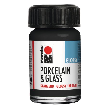 Marabu Peinture "Porcelain & Glass", brillant, 15 ml, noir