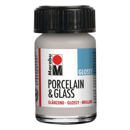 Marabu Peinture "Porcelain & Glass", brillant, 15 ml, argent