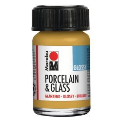Marabu Peinture "Porcelain & Glass", brillant, 15 ml, or