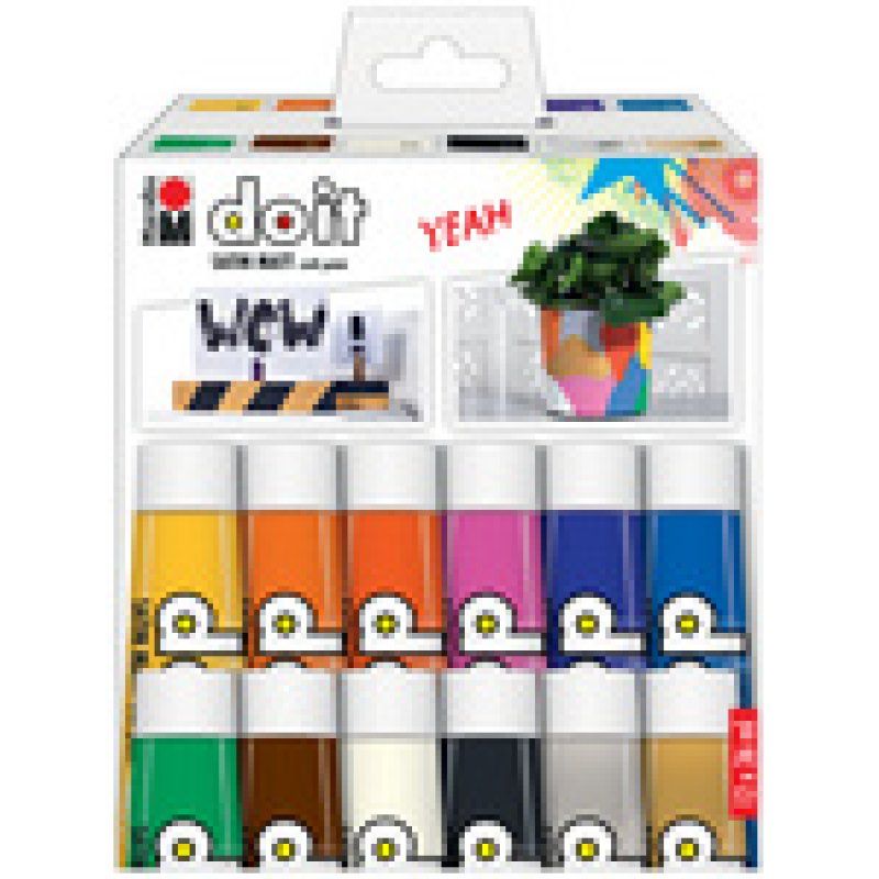 Marabu Set peinture acrylique DO IT Craft Paint, 6 x 36 ml