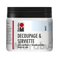 Marabu Vernis & colle pour serviettes, mat, 500 ml, en pot