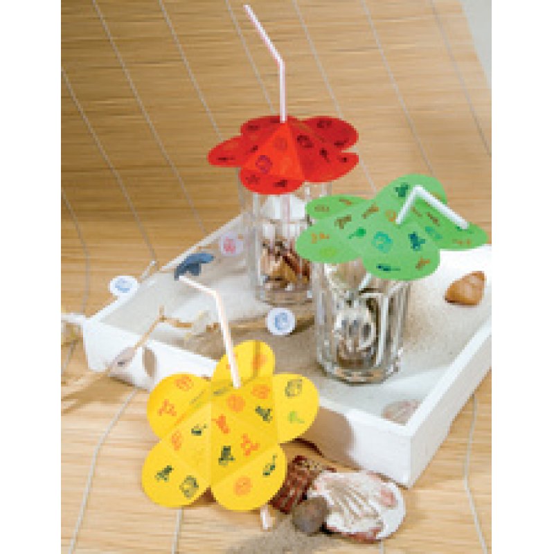 HEYDA Kit de tampons à motif "vacances", en boîte ronde