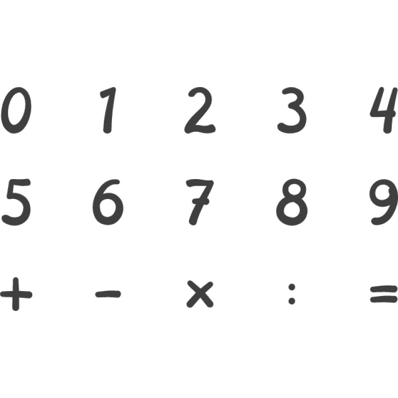 HEYDA Stamp Set Numbers 15pces
