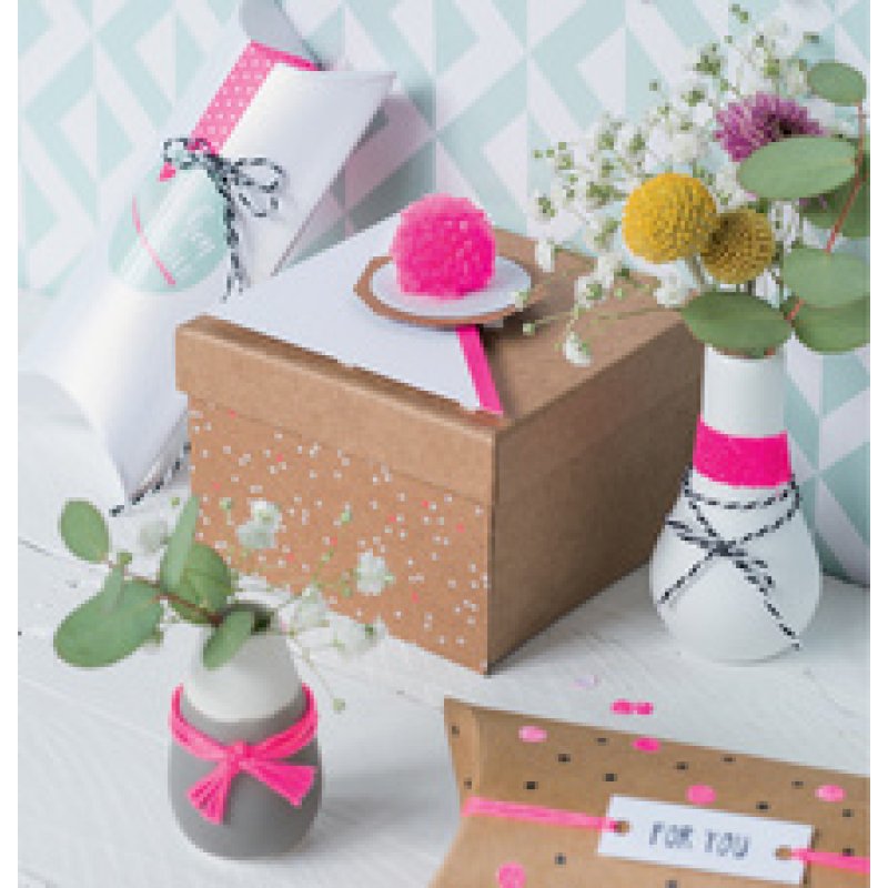 HEYDA Ruban adhésif décoratif "Arc-en-ciel fluo",scintillant