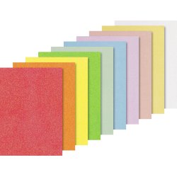 HEYDA Set cartons à paillettes "Iris", A4, 200 g/m2, par 10