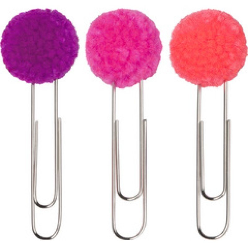 KNORR prandell Set de trombones à pompon "Fluo", assorti