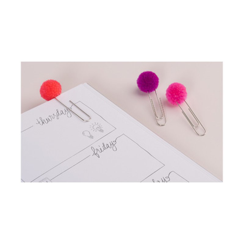 KNORR prandell Set de trombones à pompon "Fluo", assorti