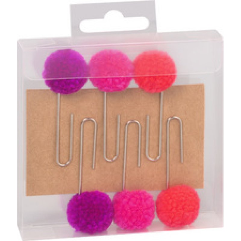 KNORR prandell Set de trombones à pompon "Fluo", assorti