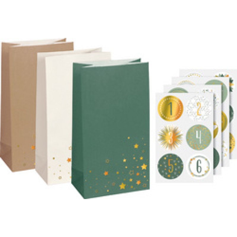 HEYDA Kit calendrier de l'Avent, sachets en papier, petit