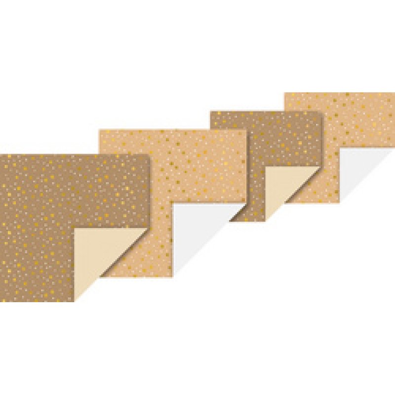 HEYDA Set de feuilles de papier à plier "Etoiles or"