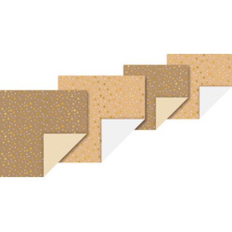 HEYDA Set de feuilles de papier à plier "Etoiles or"