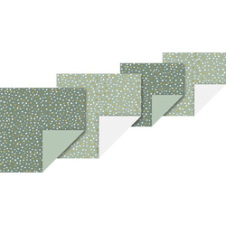 HEYDA Set de feuilles de papier à plier "Sapin eucalyptus"