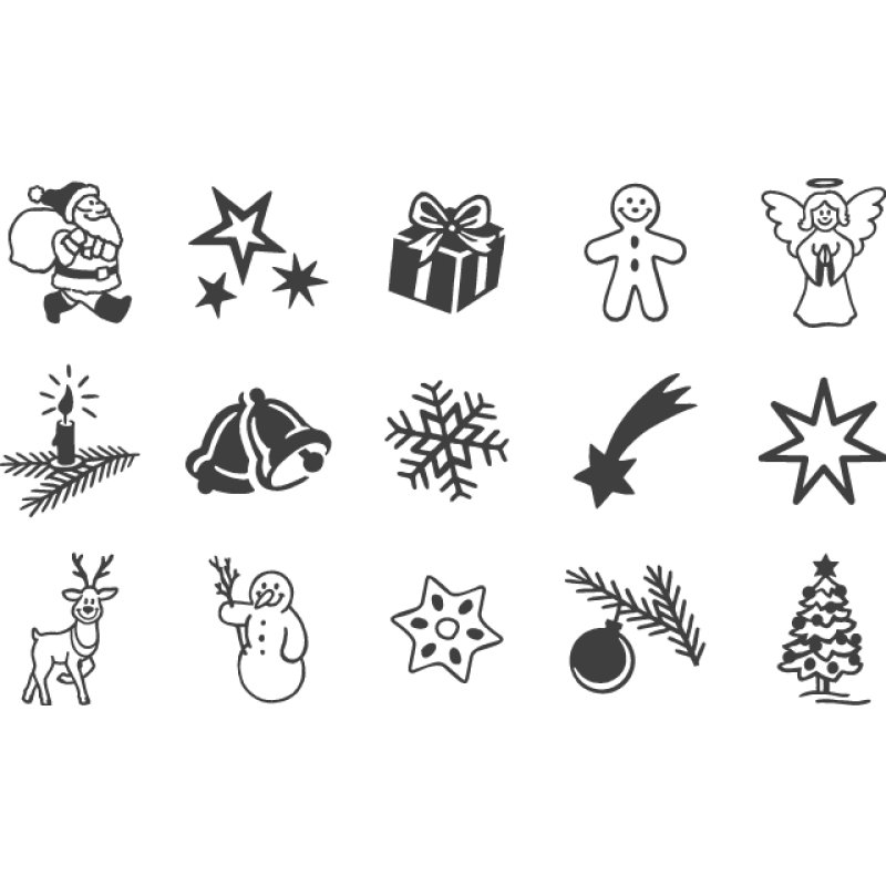 HEYDA Stamp Set Christmas 15pces