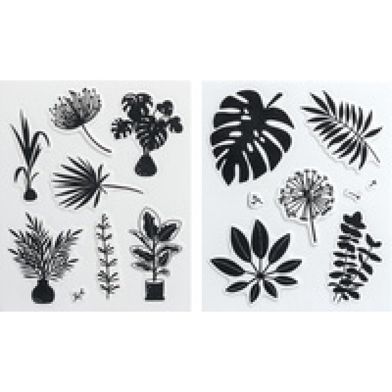 HEYDA Set tampons caoutchouc mousse "feuilles"