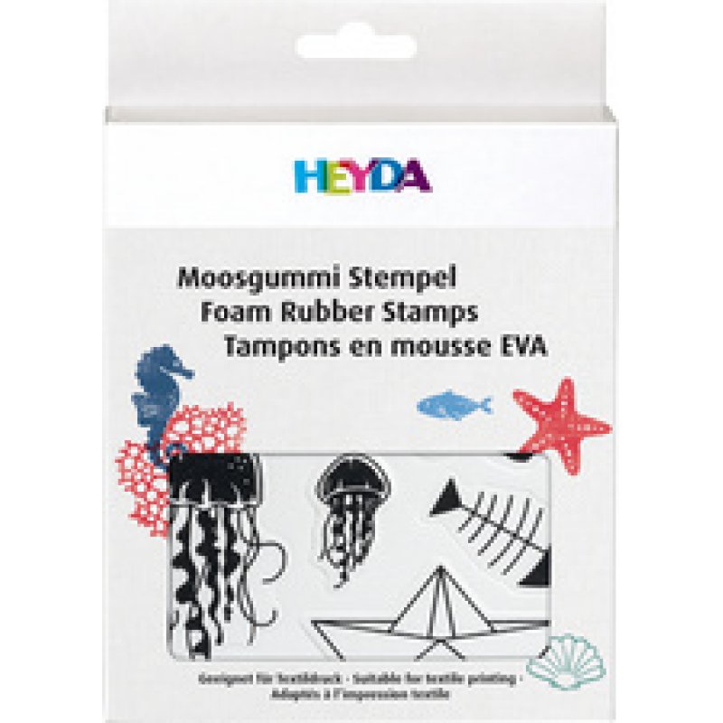 HEYDA Set tampons caoutchouc mousse "feuilles"