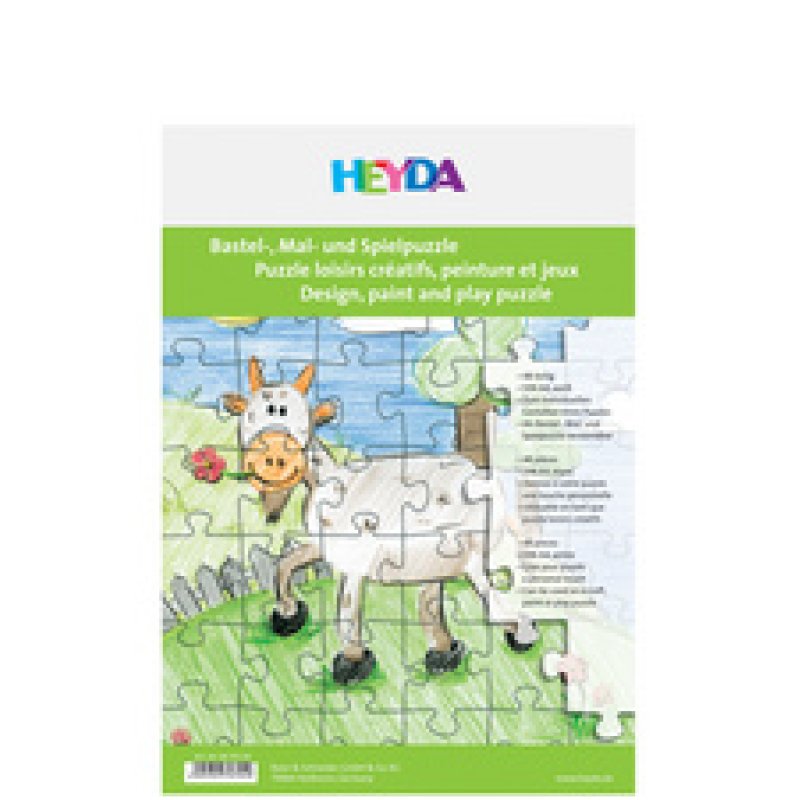 HEYDA Puzzle vierge, 48 pièces, 210 x 297 mm, blanc