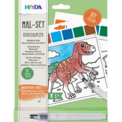 HEYDA Kit d'aquarelles "Dinosaure", 10 motifs