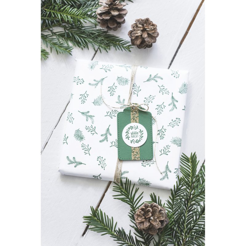 HEYDA Set de tampons à motif "Rameaux", boîte à fenêtre