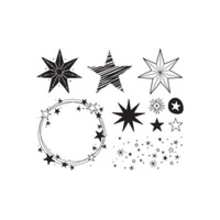 HEYDA Set de tampons à motif "Xmas Patches", boîte à fenêtre