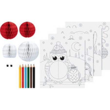 HEYDA Kit de coloriage 3D "Animaux de l'hiver", 15 pièces