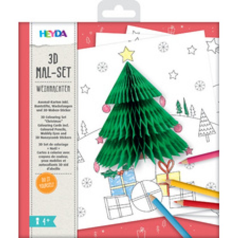 HEYDA Kit de coloriage 3D "Hiver", 15 pièces
