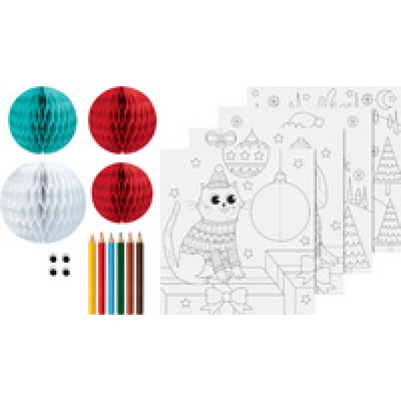 HEYDA Kit de coloriage 3D "Hiver", 15 pièces