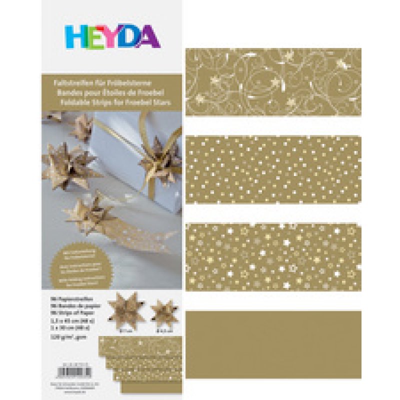 HEYDA Bande de papier à plier pour mini-étoiles, blanc