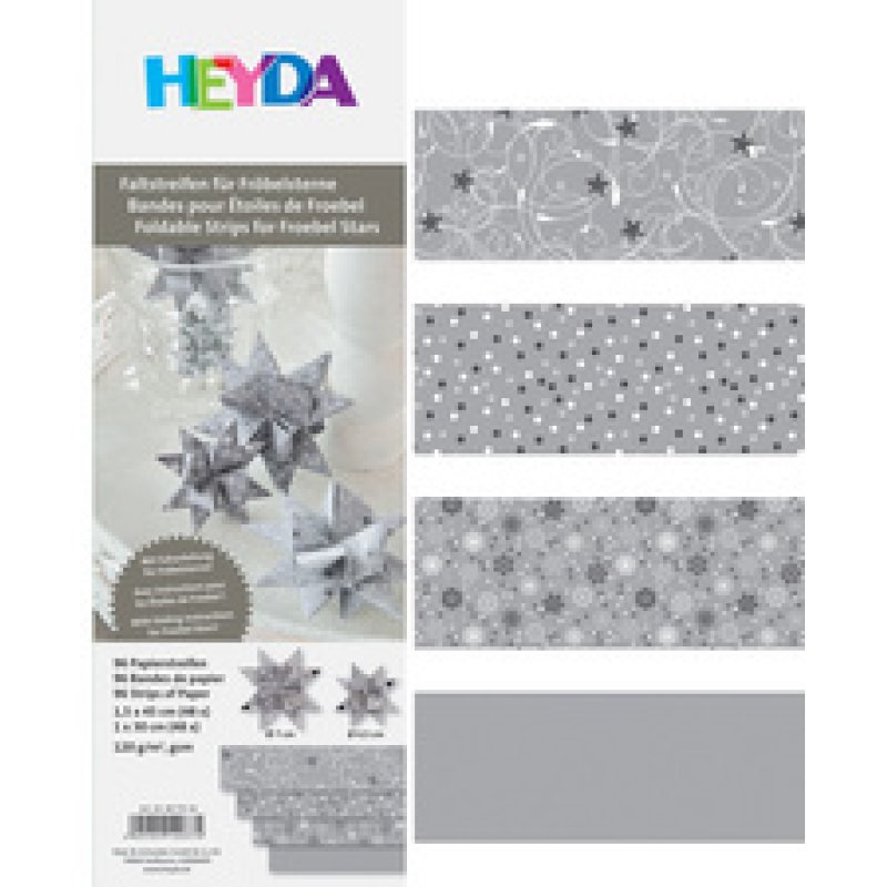 HEYDA Bande de papier à plier pour mini-étoiles, blanc