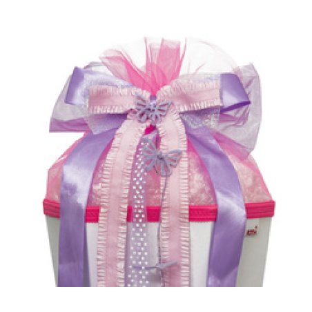 ROTH Ruban pour cornet scolaire "Pink Dots", bleu clair/rose