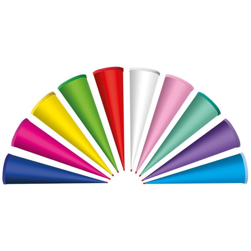 ROTH Schultüten-Rohling - Sortiment, 700 mm, farbig sortiert