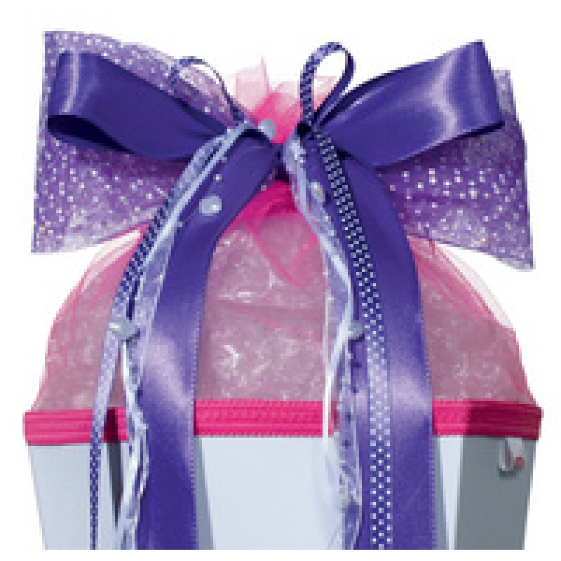 ROTH LED-Schultütenschleife "Shining Dots", lila/rosa