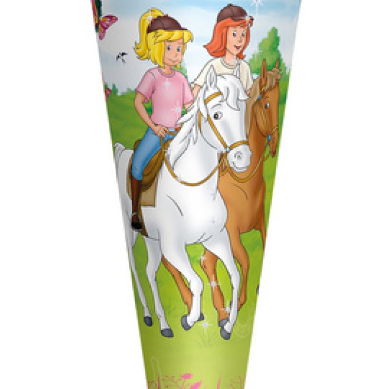 ROTH Motiv-Schultüte "Bibi & Tina", rund, 700 mm, Effekt